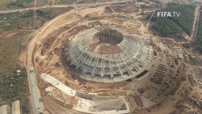 Russland im Verzug: Ein WM-Stadion hängt hinterher